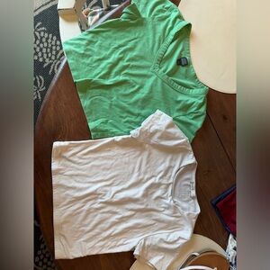 Green and White Women’s T-Shirts